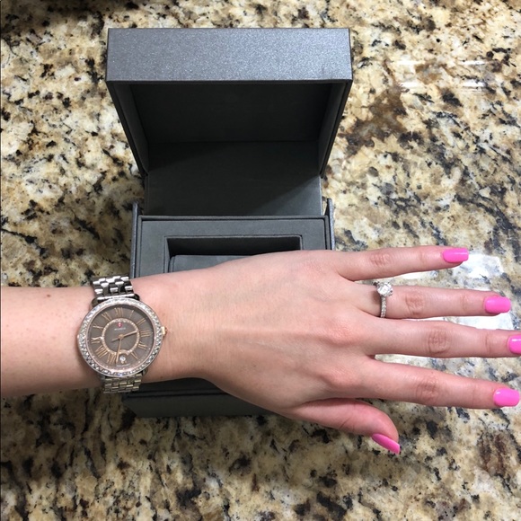 **SOLD**NWT Michele Serein 16 Diamond Watch - Picture 6 of 7